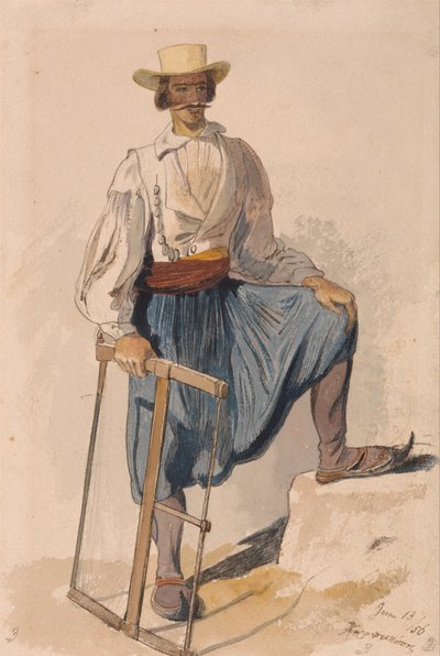 Greek Woodcutter, June 13, 1856 by Edward Lear